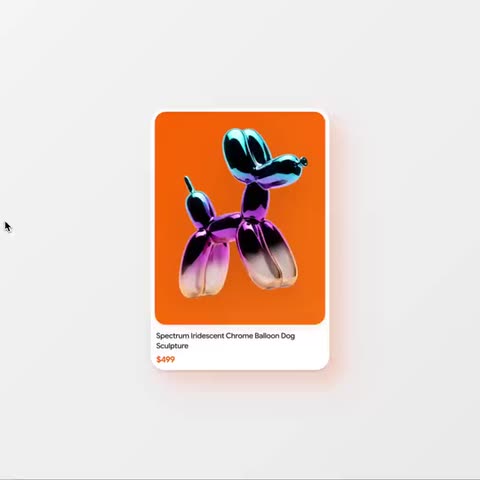 Interactive product card