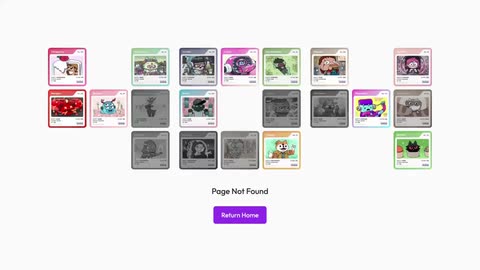 FTCG 404 page made with cards